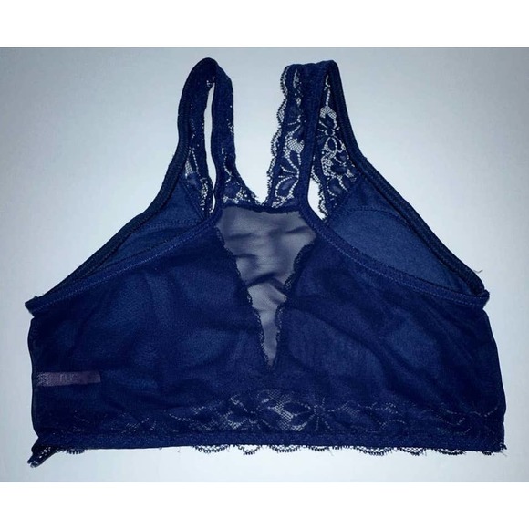 True Navy‎ Lace Bralette Racerback Size L - Picture 2 of 4